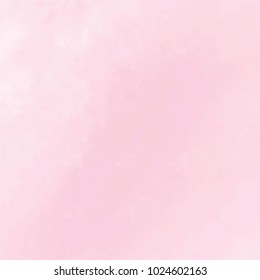 rose pink watercolor background pattern with very soft cloudscape left upper half, vector illustration