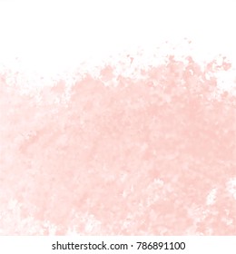 rose pink watercolor splash pattern with visible wet stains on white background, vector illustration