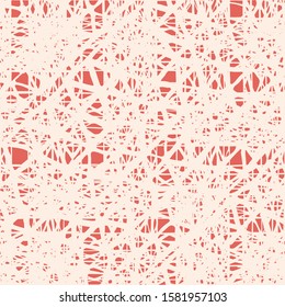 Rose Pink and White Vector seamless check pattern. Allover pattern. Ink grunge grid. Hand drawn seamless check pattern. Graphic background with ethnic tartan. Seamless check pattern background.
