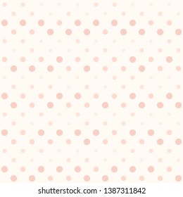 Rose polka dot pattern. Seamless vector