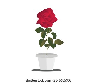 Rosa en una ilustración de pozo en alta resolución. Fácil de cambiar el color y para muchos tipos de uso.
