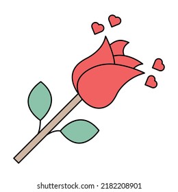 Rose Propose Vector icon which is suitable for commercial work and easily modify or edit it

