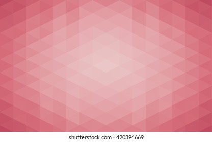 Rose Quartz colored in triangle polygon pattern background (vector)
