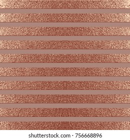 Rose quartz glossy background. Copper, Bronze Metallic texture. Gold Pink metal. Trendy template for New Year, Wedding, Birthday, Flyers, Logo Banners Party Invitation card. Grunge design.