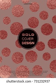 Rose quartz glossy background. Metallic texture. Gold Pink metal. Trendy template for New Year, Wedding, Birthday, Flyer, Logo Banners Party Invitation card. Grunge design.