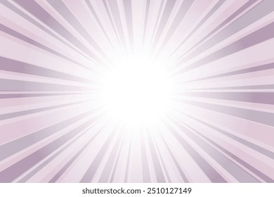 Rosenquarzgrauer Sonnenburst-Hintergrund. Explodierende Stern Burst Textur japanischen Radius Cartoon Muster abstrakten Hintergrund. Abstrakter grauer Hintergrund mit Sonnenstrahl. 
