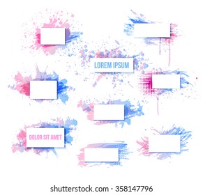 Rose quartz and serenity backgrounds with place for your text. Vector illustration with colors of the year.