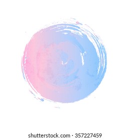 Rose quartz and serenity circle on white background. Vector illustration with colors of the year.