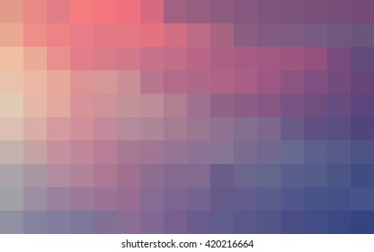 Rose Quartz and Serenity colored in square polygon pattern background (vector)
