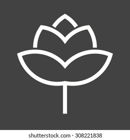 Rose, red, gift icon vector image. Can also be used for wedding. Suitable for use on web apps, mobile apps and print media.