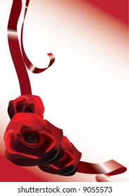 rose & red ribbon