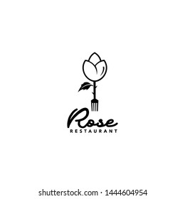 rose restaurant nature organic logo design