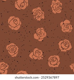 rosa, rosa mosqueta, flor, floral, patrón, fondo, sin costuras, diseño, Vector, motivo, adorno, flor, hoja, belleza, textil, vintage, lindo, prado, arte, Fondo de pantalla, impresión, ilustración, abstracto