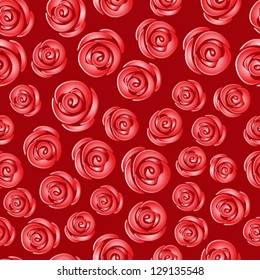 Rose seamless background flower pattern. Romantic floral vintage design. Vector illustration background