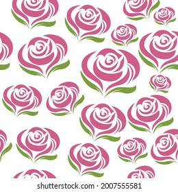 Rose seamless flower Background Template vector icon illustration