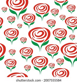 Rose seamless flower Background Template vector icon illustration