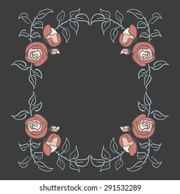 Rose seamless frame