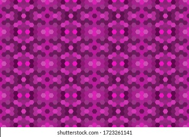 Rose seamless mosaic pattern. Abstract hexagon background for wallpaper, backdrop, banner, template, illustration, fabric and other applications. Vector.