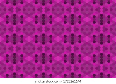 Diseño de mosaico sin fisuras en rosa. Fondo hexagonal abstracto para papel pintado, fondo, banner, plantilla, ilustración, tela y otras aplicaciones. Vector.