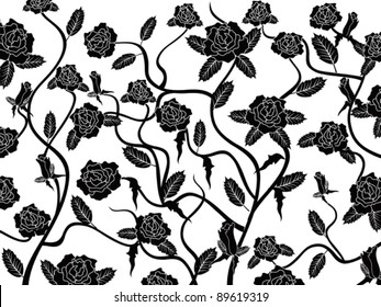 rose seamless pattern background