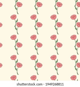 Rose seamless pattern background vector