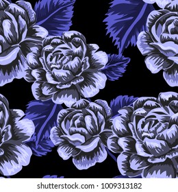 Rose seamless pattern. Beautiful floral texture. Vintage.

