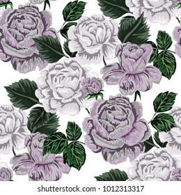 Rose seamless pattern. Beautiful floral texture. Vintage.
