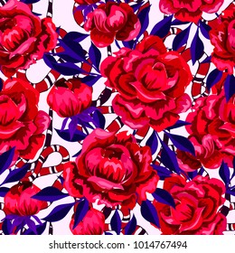 Rose seamless pattern. Beautiful floral texture. Vintage.
