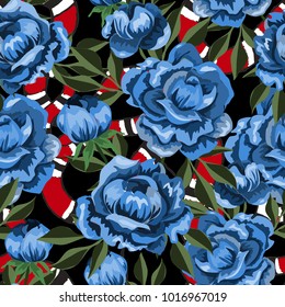 Rose seamless pattern. Beautiful floral texture. Vintage.
