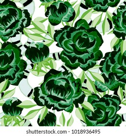 Rose seamless pattern. Beautiful floral texture. Vintage.
