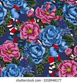 Rose seamless pattern. Beautiful floral texture. Vintage.
