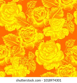 Rose seamless pattern. Beautiful floral texture. Vintage.
