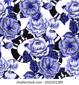 Rose seamless pattern. Beautiful floral texture. Vintage.
