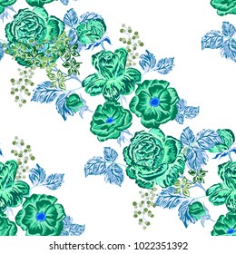 Rose seamless pattern. Beautiful floral texture. Vintage.
