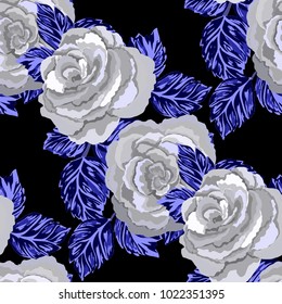 Rose seamless pattern. Beautiful floral texture. Vintage.
