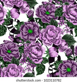 Rose seamless pattern. Beautiful floral texture. Vintage.
