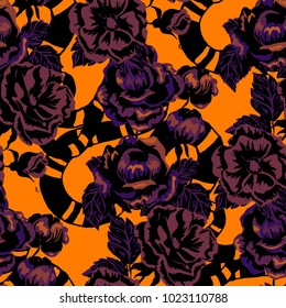 Rose seamless pattern. Beautiful floral texture. Vintage.
