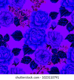 Rose seamless pattern. Beautiful floral texture. Vintage.

