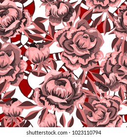 Rose seamless pattern. Beautiful floral texture. Vintage.
