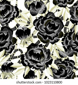 Rose seamless pattern. Beautiful floral texture. Vintage.
