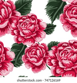 Rose seamless pattern. Beautiful floral texture. Vintage.