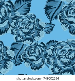 Rose seamless pattern. Beautiful floral texture. Vintage.