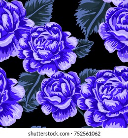 Rose seamless pattern. Beautiful floral texture. Vintage.