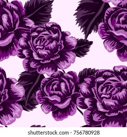 Rose seamless pattern. Beautiful floral texture. Vintage.