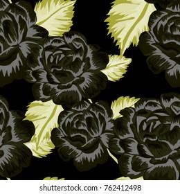 Rose seamless pattern. Beautiful floral texture. Vintage.