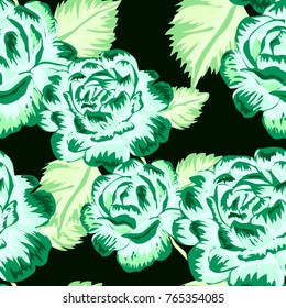 Rose seamless pattern. Beautiful floral texture. Vintage.

