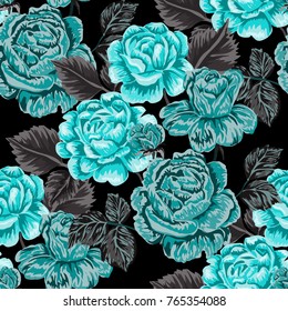 Rose seamless pattern. Beautiful floral texture. Vintage.

