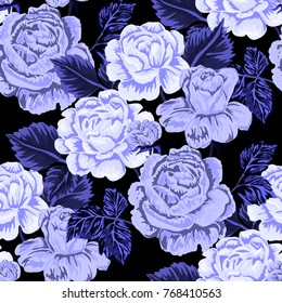 Rose seamless pattern. Beautiful floral texture. Vintage.

