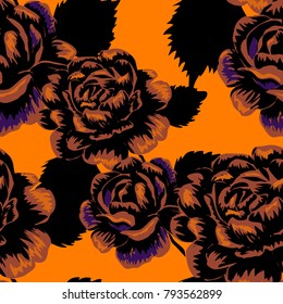 Rose seamless pattern. Beautiful floral texture. Vintage.
