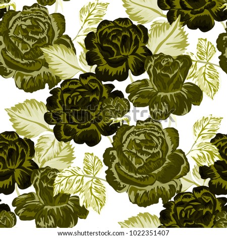 Rose seamless pattern. Beautiful floral texture. Vintage.
